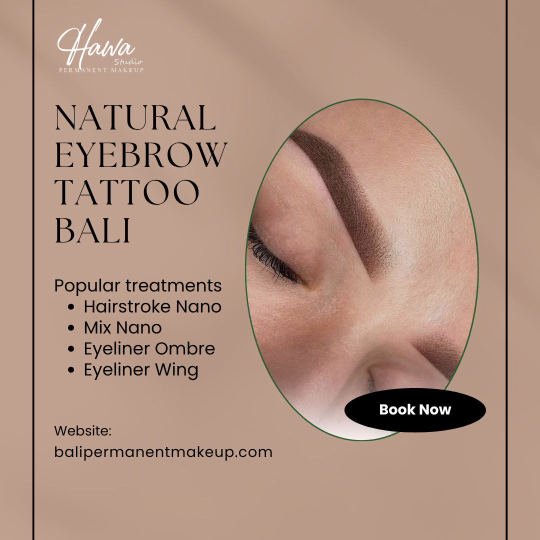 natural eyebrow tattoo bali